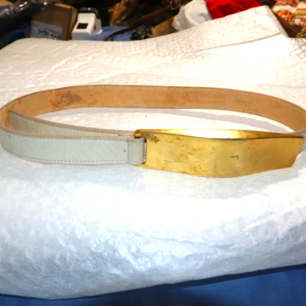 Leatherock Vintage Tan Belt Gold Clasp‎ SMALL